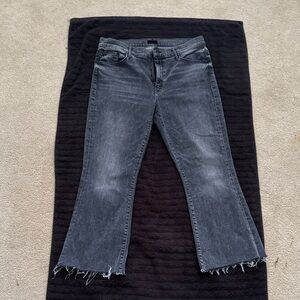 MOTHER Charcoal Flare Jeans